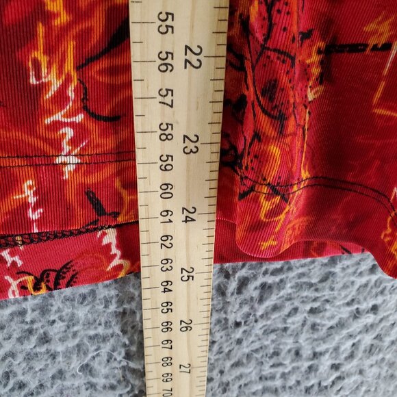 Chicos Travelers Womens Size 2 Us 12 Red Sleeveless Tank Top Abstract Print - Picture 6 of 9